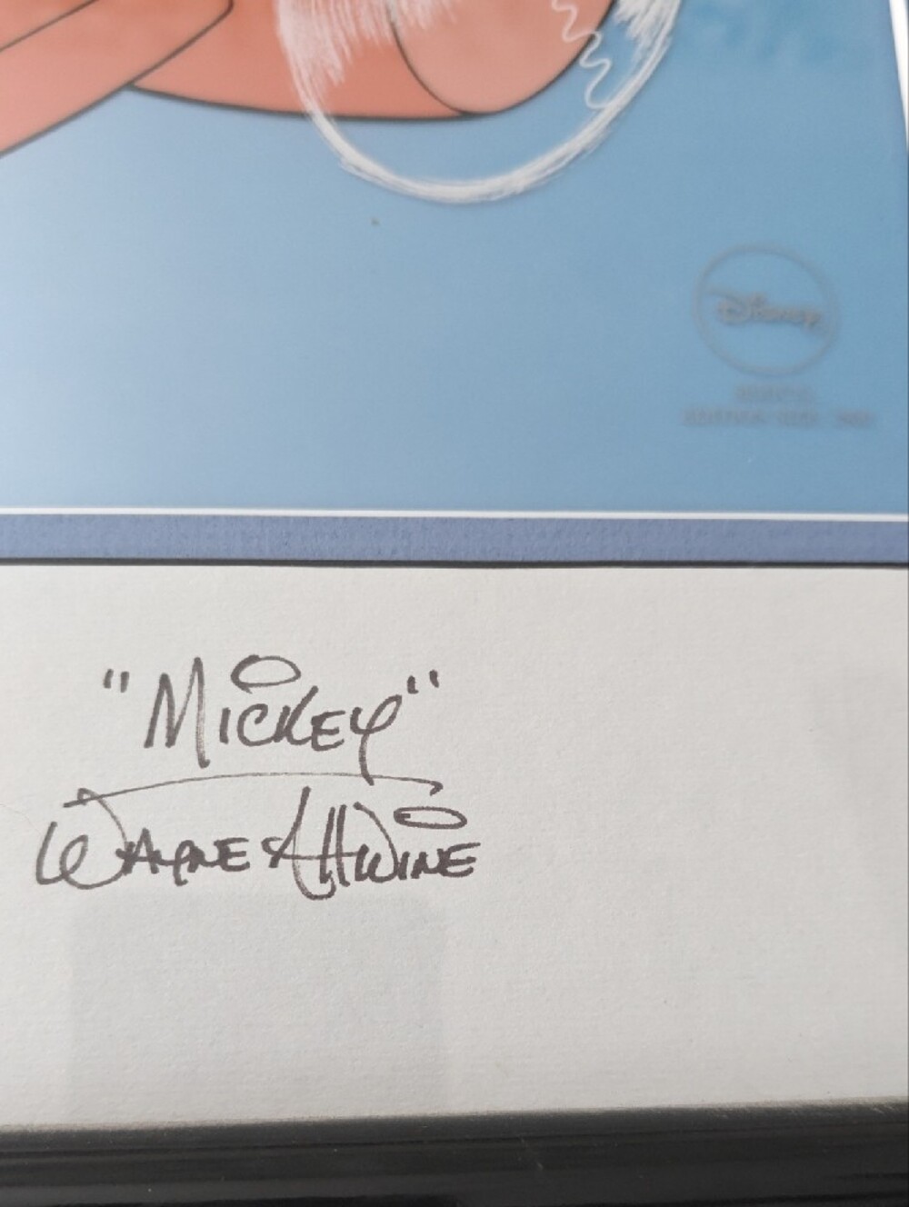 Disney Blue & Coral Mickey and Minnie "Love Is In The Air" Aviation Art Sericell - Picture 3 of 7